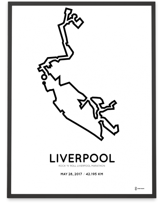 2017 Liverpool marathon course poster