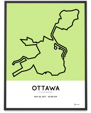 2017 Ottawa marathon course print