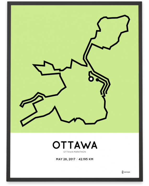 2017 Ottawa marathon course print