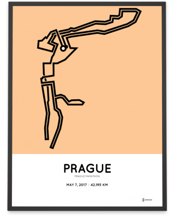 2017 Prague marathon course poster