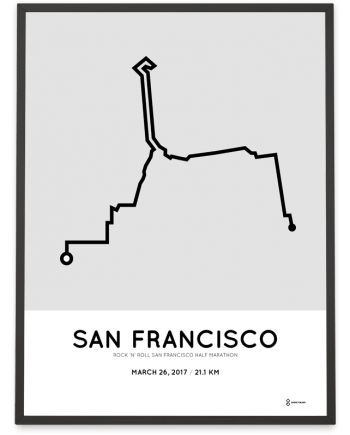 2017 San Francisco half marathon course poster