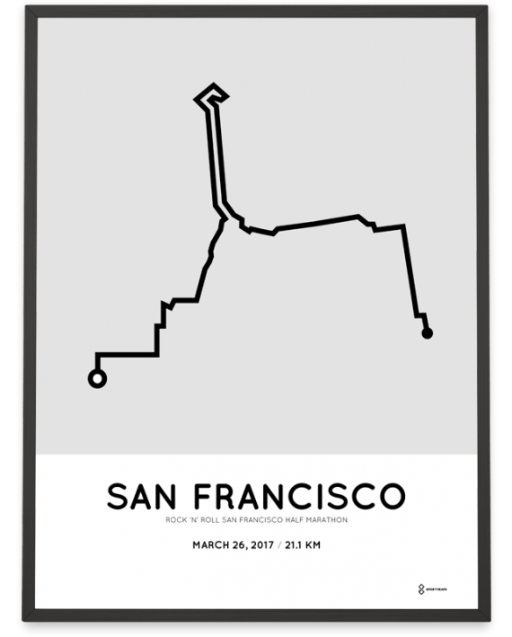 2017 San Francisco half marathon course poster