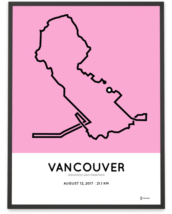 2017 Seawheeze half marathon course print