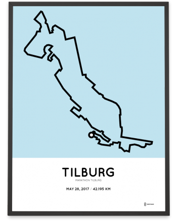 2017 Marathon Tilburg parcours poster print