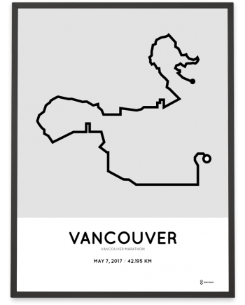 2017 Vancouver marathon course poster