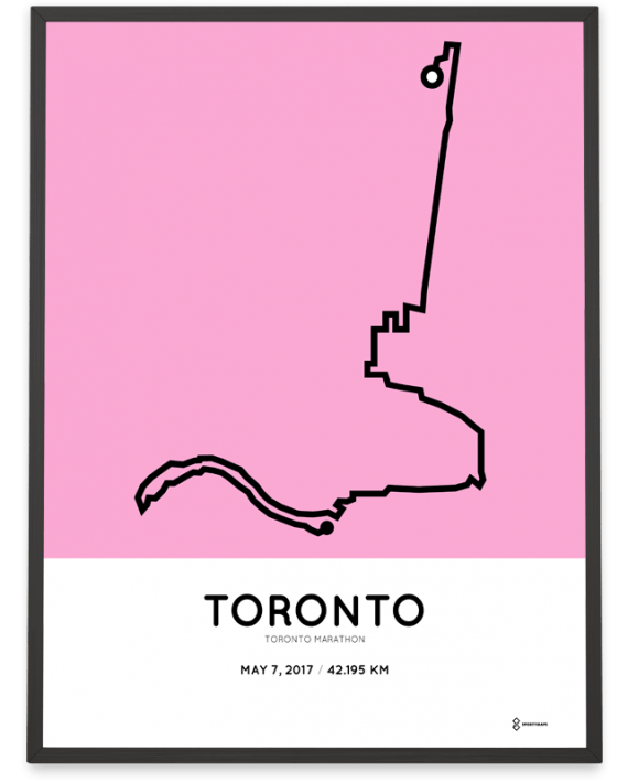 2017 toronto marathon course print