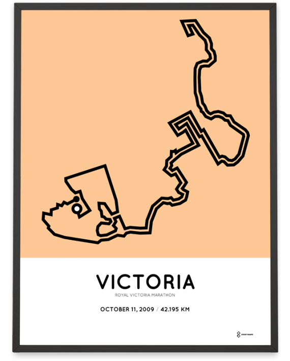 2009 Royal Victoria marathon course poster