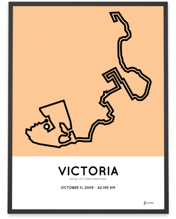 2009 Royal Victoria marathon course poster