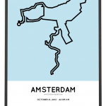 2012 Amsterdam marathon route print