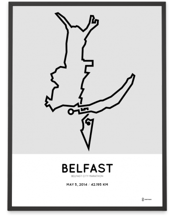 2014 Belfast marathon course poster