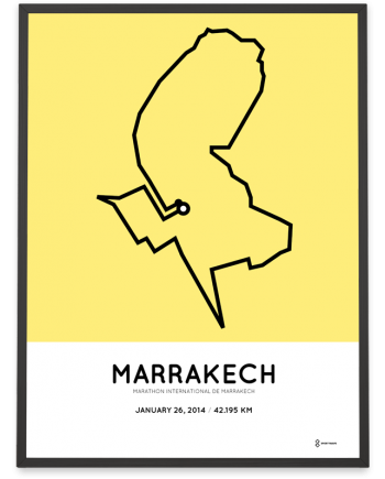 2014 Marrakech marathon parcours poster