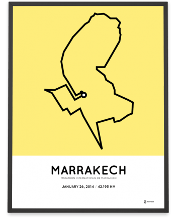 2014 Marrakech marathon parcours poster
