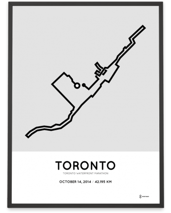 2014 Toronto Waterfront marathon course art print