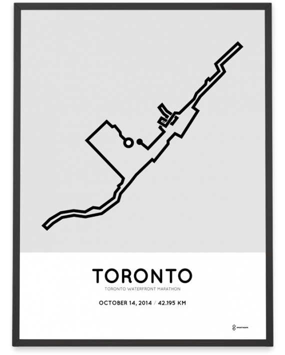 2014 Toronto Waterfront marathon course art print