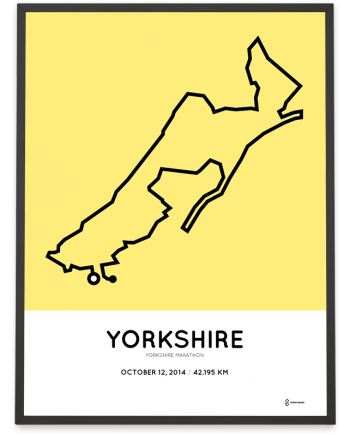 2014 Yorkshire marathon course art poster