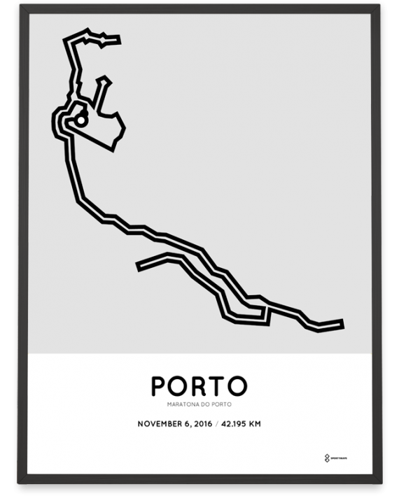 2016 maratona do Porto course poster