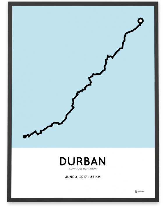 2017 Comrades Marathon course poster