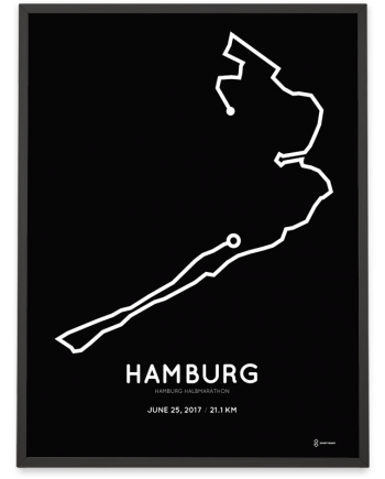 2017 Hamburg halbmarathon strecke poster