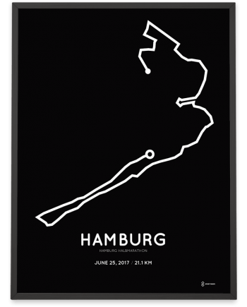 2017 Hamburg halbmarathon strecke poster