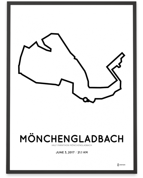 2017 Monchengladbach half marathon strecke poster