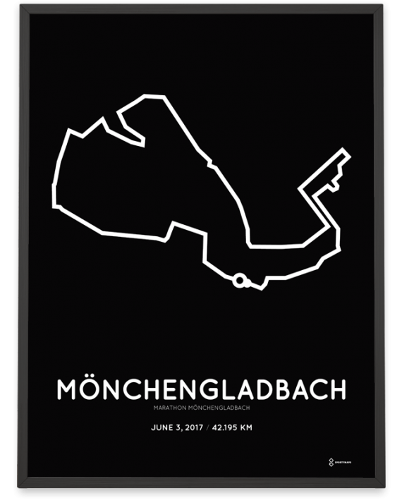 2017 Monchengladbach marathon strecke print