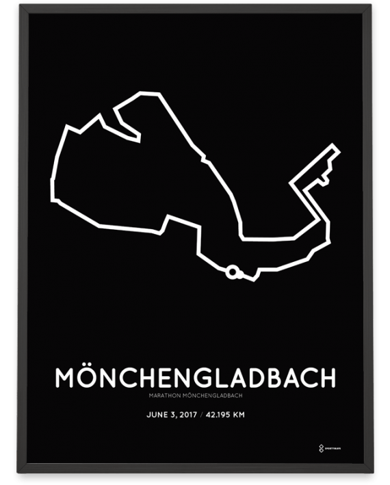 2017 Monchengladbach marathon strecke print