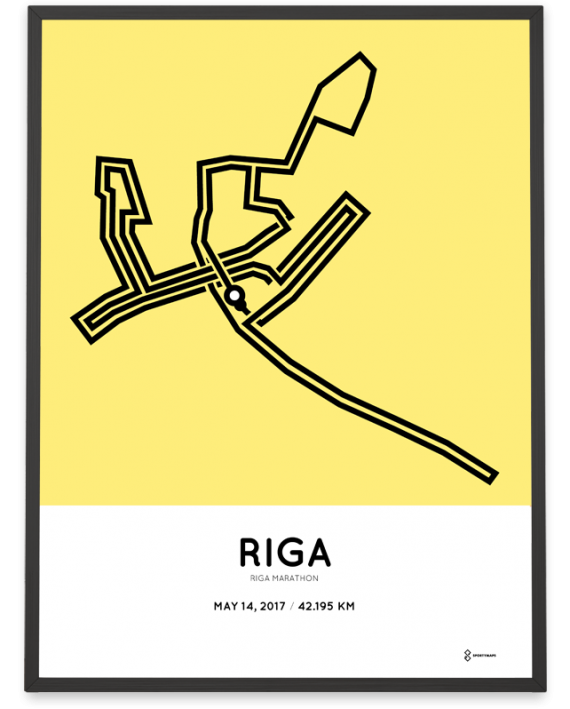 2017 Riga marathon course poster