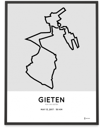 2017 Run van Gieten 50km route poster