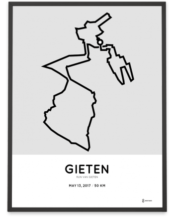 2017 Run van Gieten 50km route poster