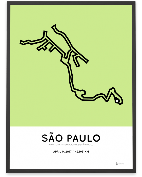 2017 Sao Paulo marathon course poster