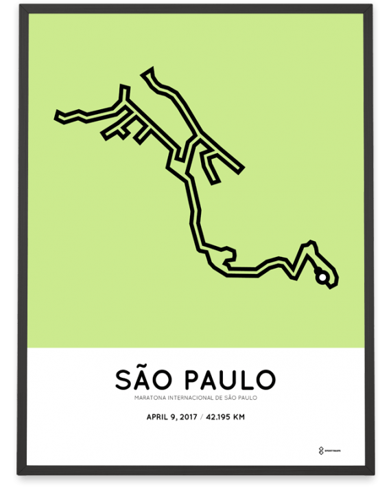 2017 Sao Paulo marathon course poster