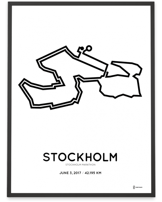 2017 Stockholm marathon course poster