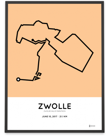 2017 Zwolle halve marathon parcours print