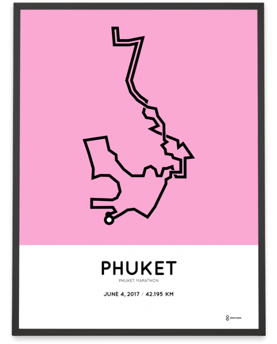 2017 phuket marathon course poster