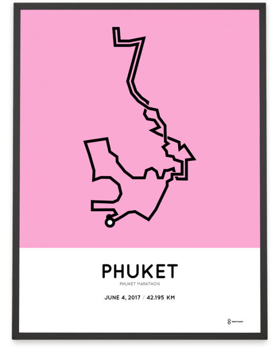 2017 phuket marathon course poster