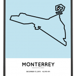 2015 Monterrey marathon course print
