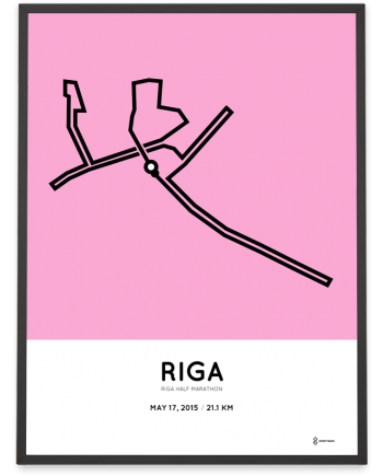 2015 Rigas pusmaratons course poster