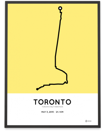 2015 Toronto half marathon course poster