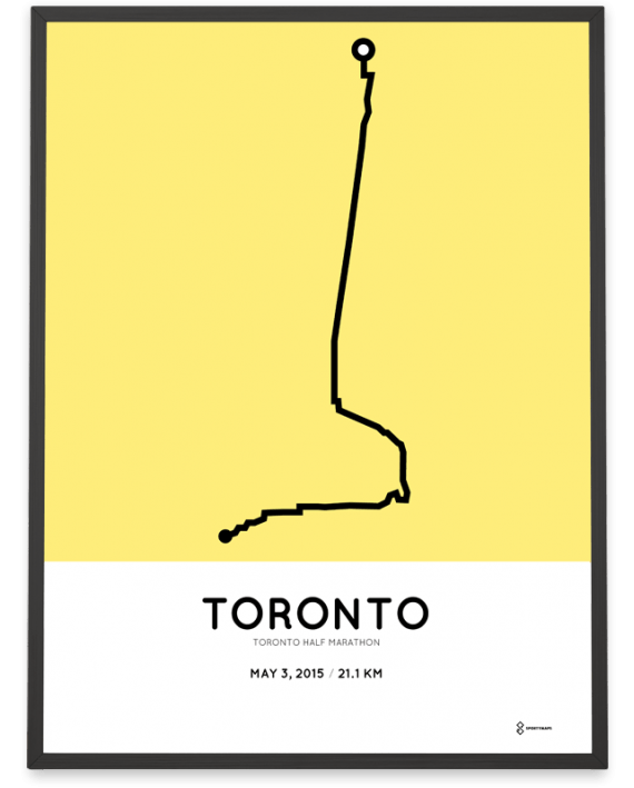 2015 Toronto Half Marathon print Sportymaps
