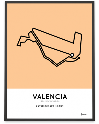 2016 Valencia half marathon route print