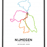 2017 Four Days Marches Nijmegen 160km course poster