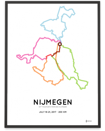 2017 Nijmeegse Vierdaagse 200km route poster