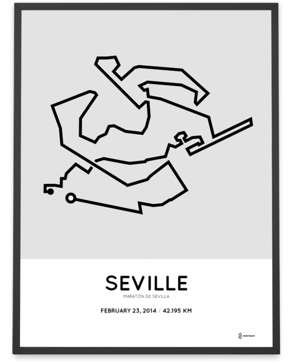 2014 Maraton de Sevilla course poster