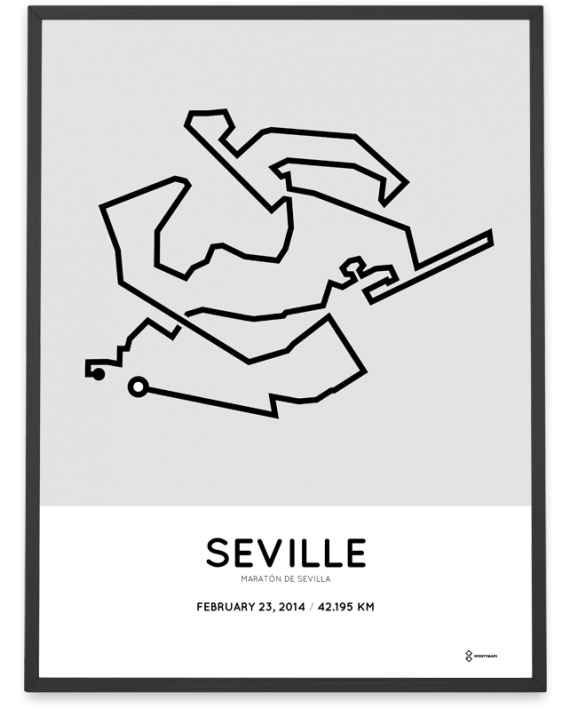 2014 Maraton de Sevilla course poster