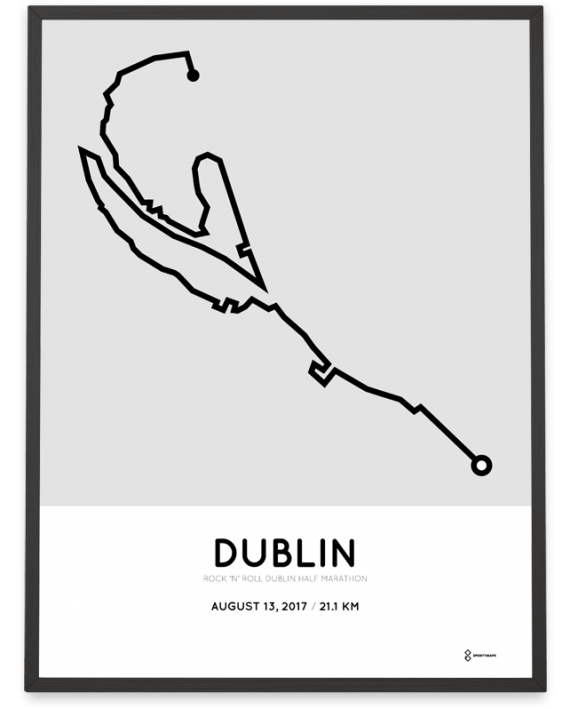 2017 Dublin half marathon course poster