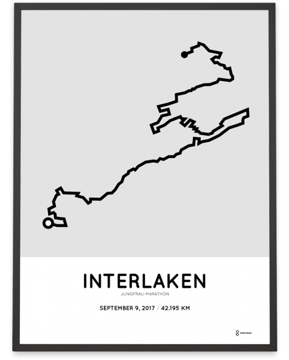 2017 Jungfrau marathon course poster