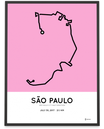 2017 Sao Paulo City half marathon course poster
