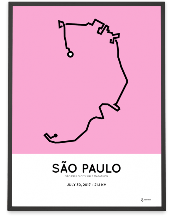 2017 Sao Paulo City half marathon course poster