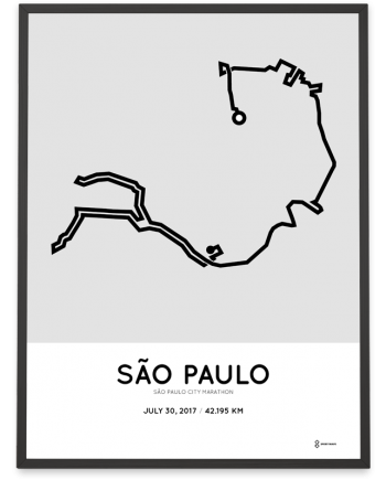 2017 Sao Paulo City marathon course poster