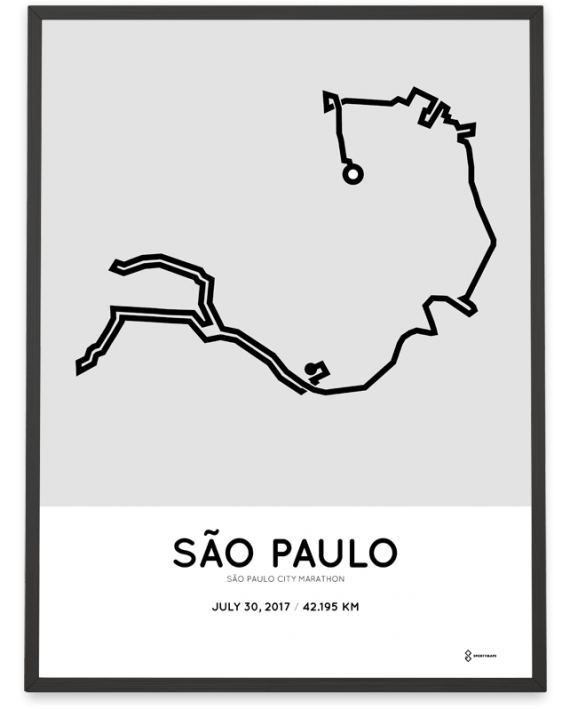 2017 Sao Paulo City marathon course poster